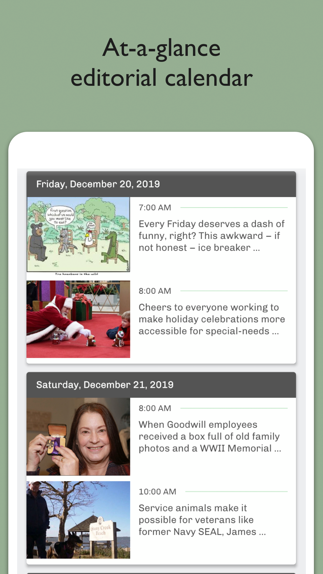 Feature image of the editorial calendar